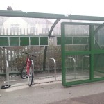 10 Cycle Shelter with Sliding Gates