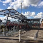 Two Tier cycle shelter at Newark Station